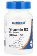 Nutricost Riboflavin Vitamin B2 100 mg 30 Capsules