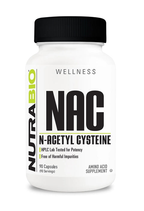 NutraBio NAC N-Acetyl Cysteine 600 mg 90 Veggie Capsules