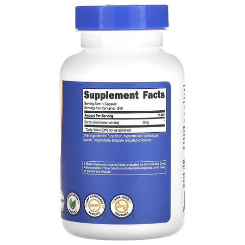Nutricost 3 mg Boron 240 Capsules