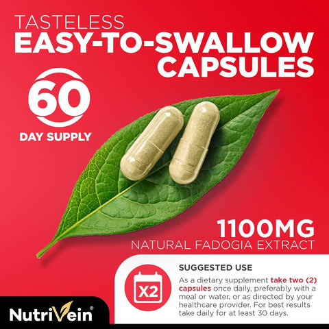 Nutrivein Premium Fadogia Agrestis and Tongkat Ali with Turkesterone - 1100 mg - 120 Caps Strength, & Recovery for Men & Women