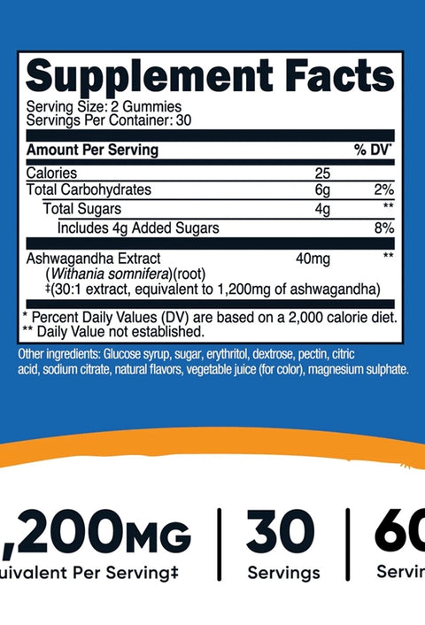 Nutricost Ashwagandha 1200 MG 60 Gummies