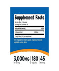 Nutricost DAA Aspartic Acid 3000 MG 180 Capsules