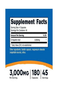Nutricost DAA Aspartic Acid 3000 MG 180 Capsules