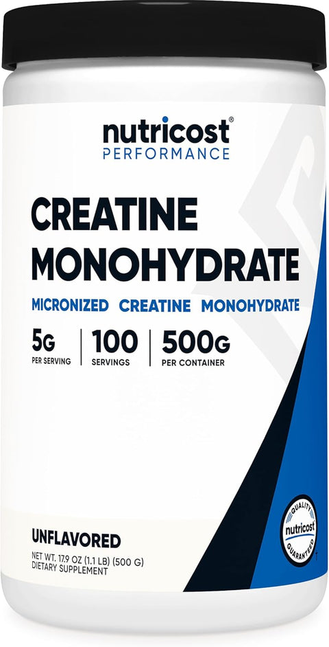 Nutricost Creatine Micronized Monohydrate Powder 500 GRAM - USA ORIGIN