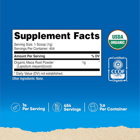 Nutricost Organic Maca Root Powder 454 Gram