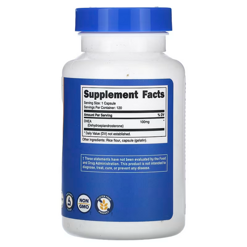 Nutricost DHEA 100mg 120 Caps - Gluten Free, Soy Free, Non-GMO