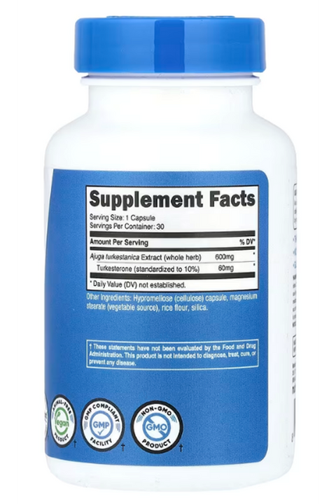 Nutricost Performance Ajuga Turkesterone 600mg 30 Caps