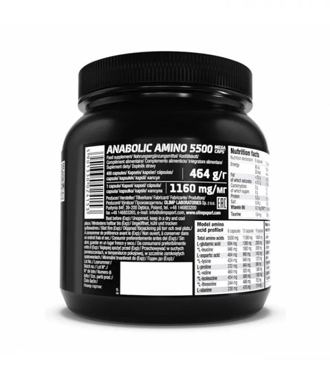 OLIMP Anabolic Amino Mega Tabs 5500 400 Caps