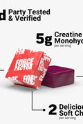 Force Factor Legendary Creatine Monohydrate Memory & Cognitive Sugar Free, Berry Blast 60 Chews