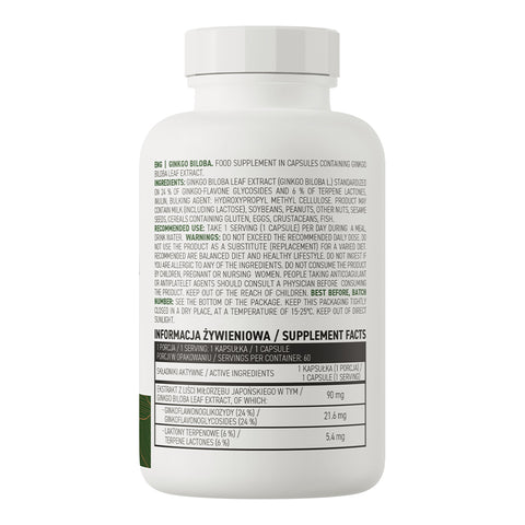 OstroVit Ginkgo Biloba VEGE 60 capsules