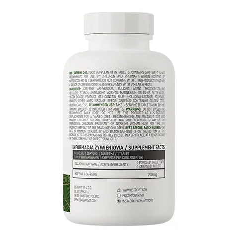 OSTROVIT PHARMA Caffeine Powder 200 Mg 200 tablet