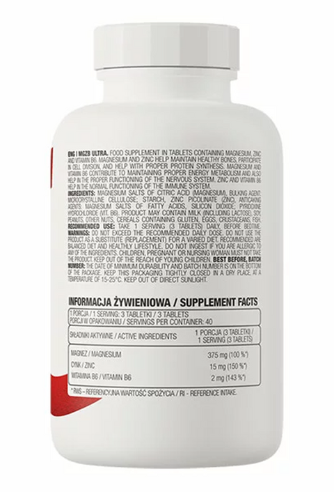 Ostrovit MgZB Ultra 120 Tablet Zma-Zinc-B6 - Supplementhane