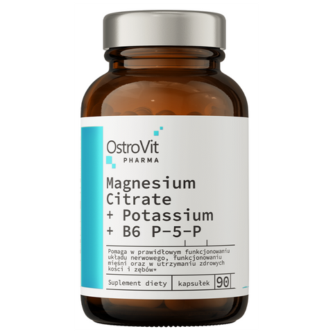 OstroVit Magnesium Citrate + Potassium + B6 P-5-P 90 Caps