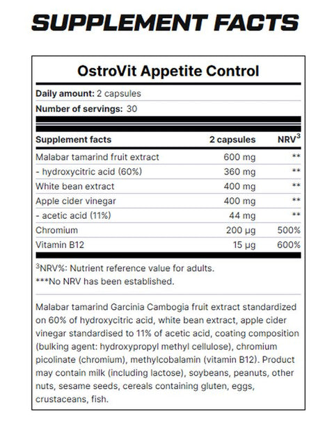 OstroVit Appetite Control Hca Garcinia cambogia Apple cider vinegar 60 caps