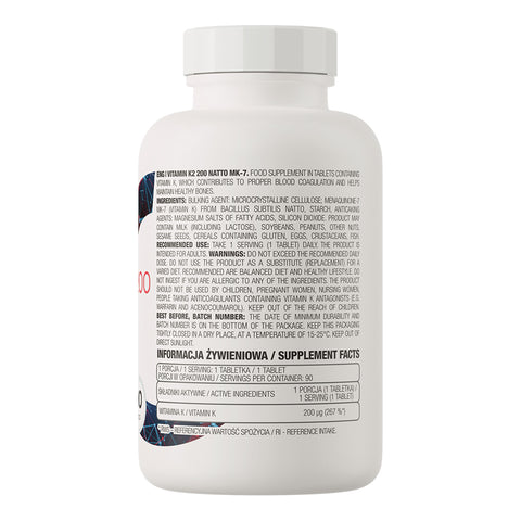 OstroVit Vitamin K2 200 Natto MK-7 90 tablet