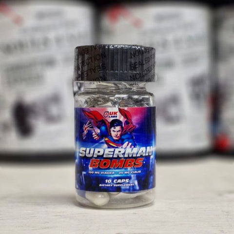 UK Labs Superman Bombs Sildenafil Citrate & Tadalafil 10caps - Erkeklere özel