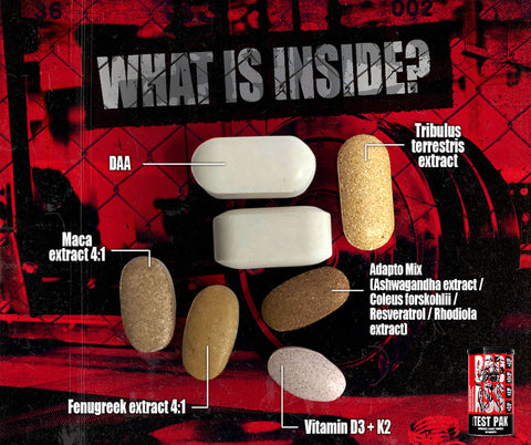 Badass Test Animal Pak Daa Aspartic Acid + Maca + Tribulus + Ashwagandha 30 Paket