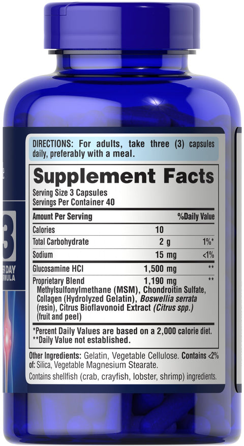 Puritan's Pride glucosamine chondroitin msm Collagen Join Bone support120 Caps