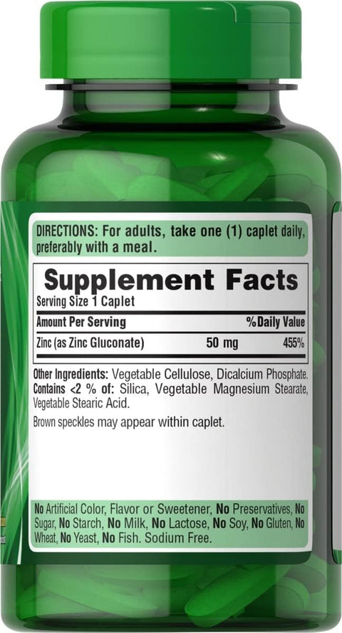 Puritans Pride Zinc Gluconate Çinko 50 Mg 250 Tablet