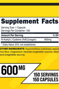 Primaforce NAC Vegan N-Acetyl L-Cysteine 600 mg 150 Caps