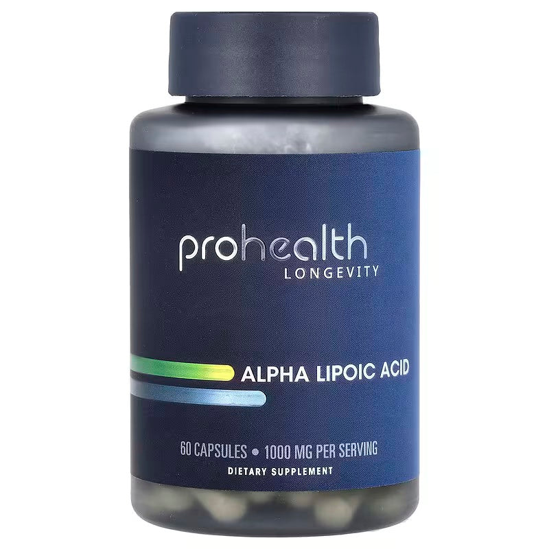 ProHealth Longevity Alpha Lipoic Acid cellular health 1000 mg 60 Capsules