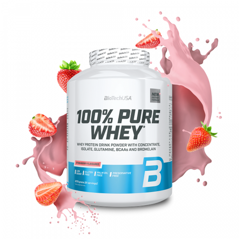 BioTechUSA Pure Whey Protein 2270 Gr - Çilek