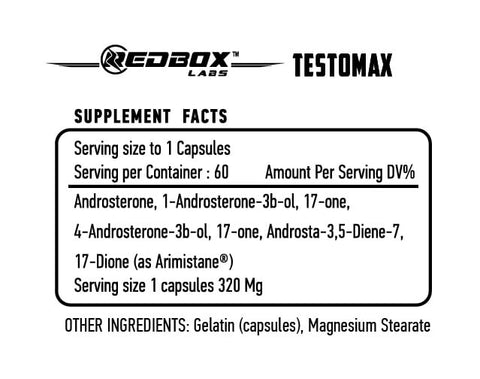 Red Box Labs TestoMax Testo Booster 60 Caps