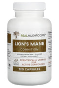 Real Mushrooms Lions Mane Mushroom Cognition Brain Cognitive 120 Caps