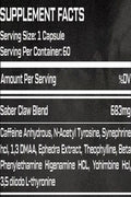 Saber Claws Labs Astra LEAN Fat Burner Dmaa Ephedra Yohimbine 60 Caps