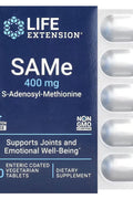 Life Extension SAMe S-Adenosyl-Methionine Brain & Cognitive Bone Joint & Cartilage 400 mg 60 Vegetarian Tablets