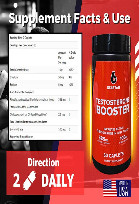 Six Star Elite Series Testosterone Booster 60 Caps