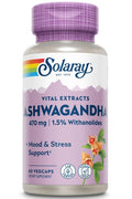 Solaray Ashwagandha 470 mg 60 Vegetarian Capsules