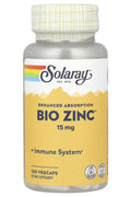 Solaray Bio Zinc 15 mg Zinc Citrate Zinc Picolinate Minerals Complex for Healthy Immune System 100 VegCaps