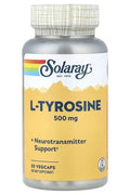 Solaray L-Tyrosine Neurotransmitter Support 500 mg, 50 VegCaps
