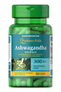 Puritan's Pride Ashwagandha Standardized Extract 300 mg 50 Caps