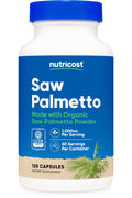Nutricost Made With Organic Saw Palmetto 1000 Mg 120 Caps (CİLT + SAÇ DESTEĞİ)