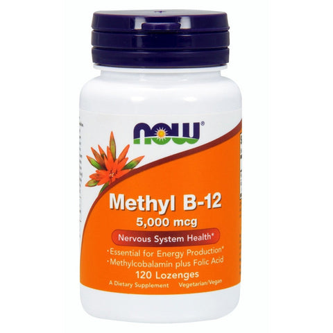 NOW Methyl B12 Folate -- 5000 mcg - 120 Lozenges