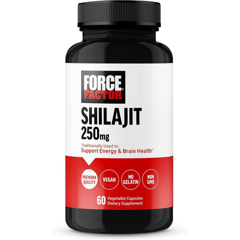 Force Factor Shilajit 250 mg Men and Women to Support Energy and Brain Health 60 Caps