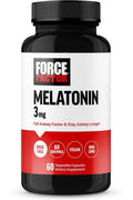 Force Factor Melatonin 3mg Vegan, Non-GMO, 60 Vegetable Caps