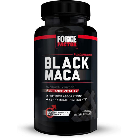 Force Factor Black Maca Root Vitality for Men 1000mg, 60 Capsules