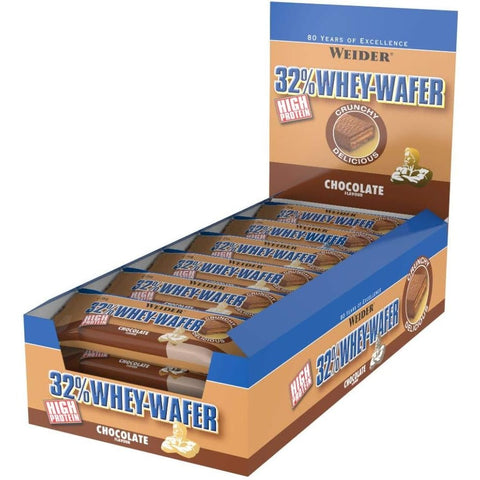 Weider Chocolate 35g Whey Wafer Bar - Pack of 12X35 Bars