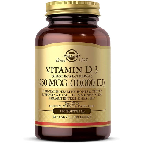 Solgar Vitamin D3 (Cholecalciferol) 250 MCG (10,000 IU) 120 Softgels