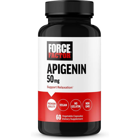 FORCE FACTOR Apigenin Prostate Health Stress Support Antioxidant 50mg 60 Caps