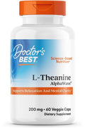 Doctor's Best L-Theanine AlphaWave Supports Relaxation and Mental 60 Veggie Caps