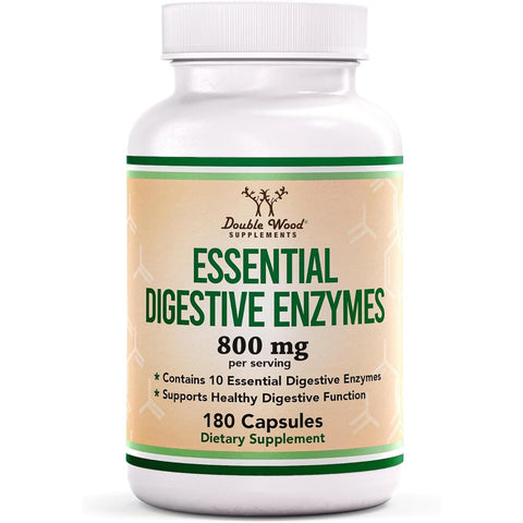 Double Wood Digestive Enzymes Bromelain Lactase 180 Caps