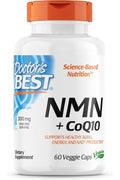 Doctor's BEST NMN + Coenzyme CoQ10 Ubiquinone Nad+ 150mg 60 Veggie Caps