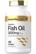 Horbaach Fish Oil Omega 3 Epa Dha 3000mg per serving | 150 Softgels
