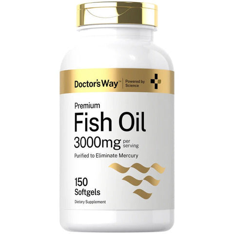 Horbaach Fish Oil Omega 3 Epa Dha 3000mg per serving | 150 Softgels