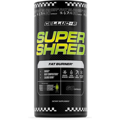 Cellucor Super Shred Fat Burner Thermogenic Power & High Stimulant Energy 60 Caps