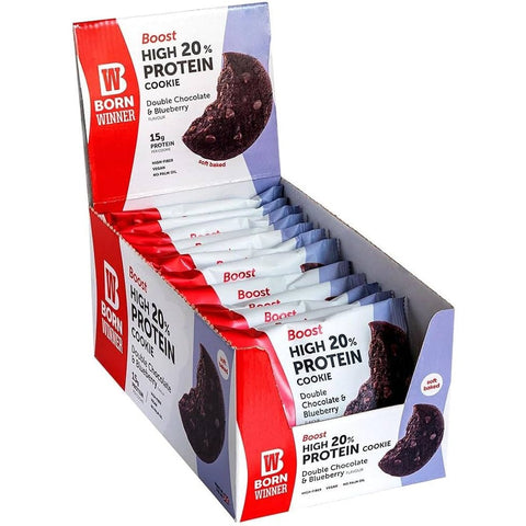 Born Winner Boost Protein Bar Cookies – Double Chocolate and Blueberry 75g